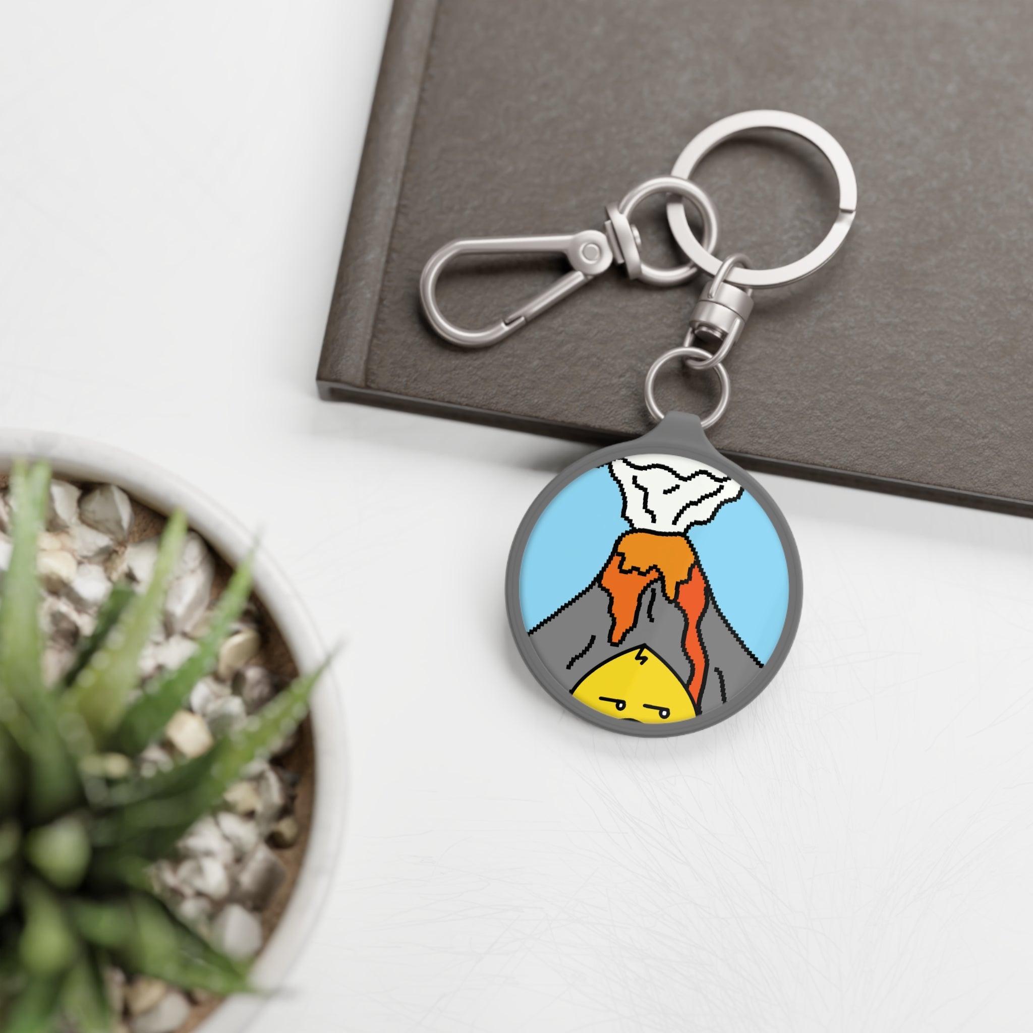 Full Pixel - Manic Volcanic | Waddleton the Peeking Duck™ Keychain