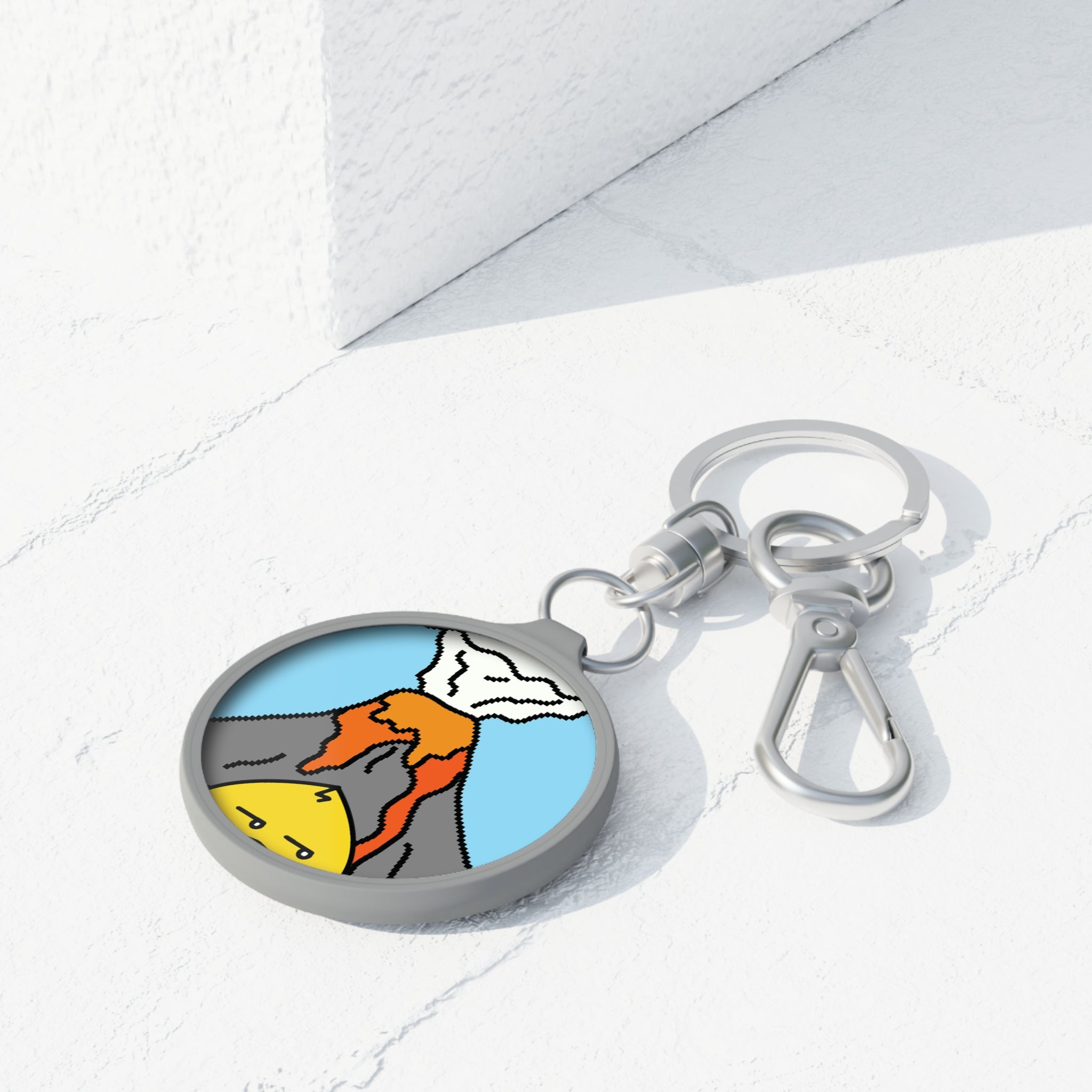 Full Pixel - Manic Volcanic | Waddleton the Peeking Duck™ Keychain