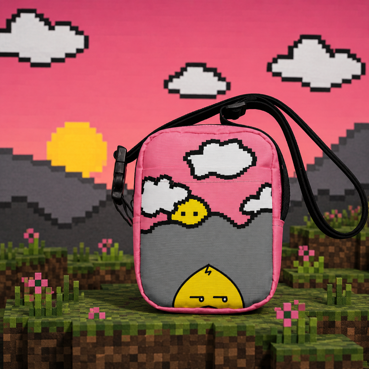 Full Pixel - Ominous Sunset | Waddleton the Peeking Duck™Crossbody Sling Bag 1.4L