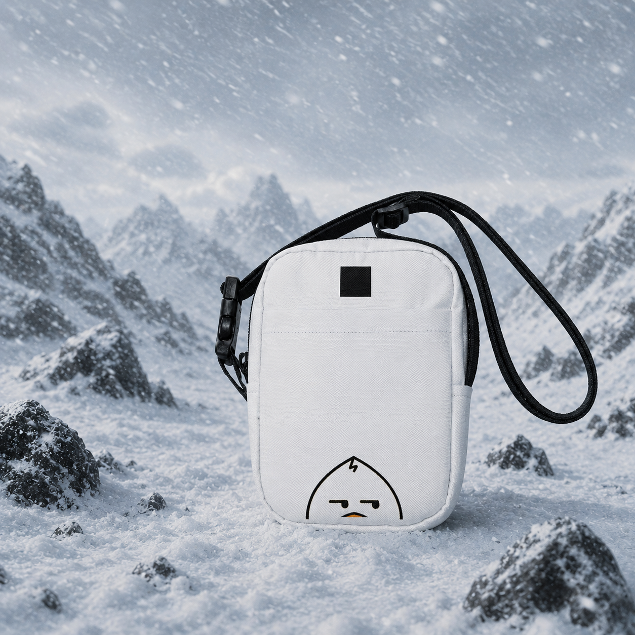 One Pixel - Blinding Blizzardry | Waddleton the Peeking Duck™ Crossbody Sling Bag 1.4L