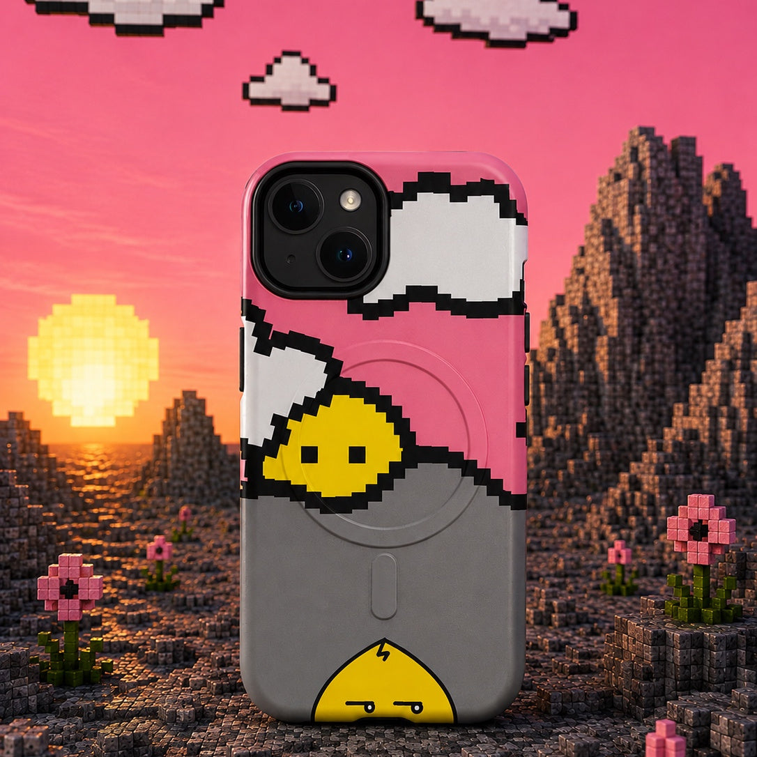 Full Pixel - Ominous Sunset | Waddleton the Peeking Duck™ MagSafe® tough case for iPhone®