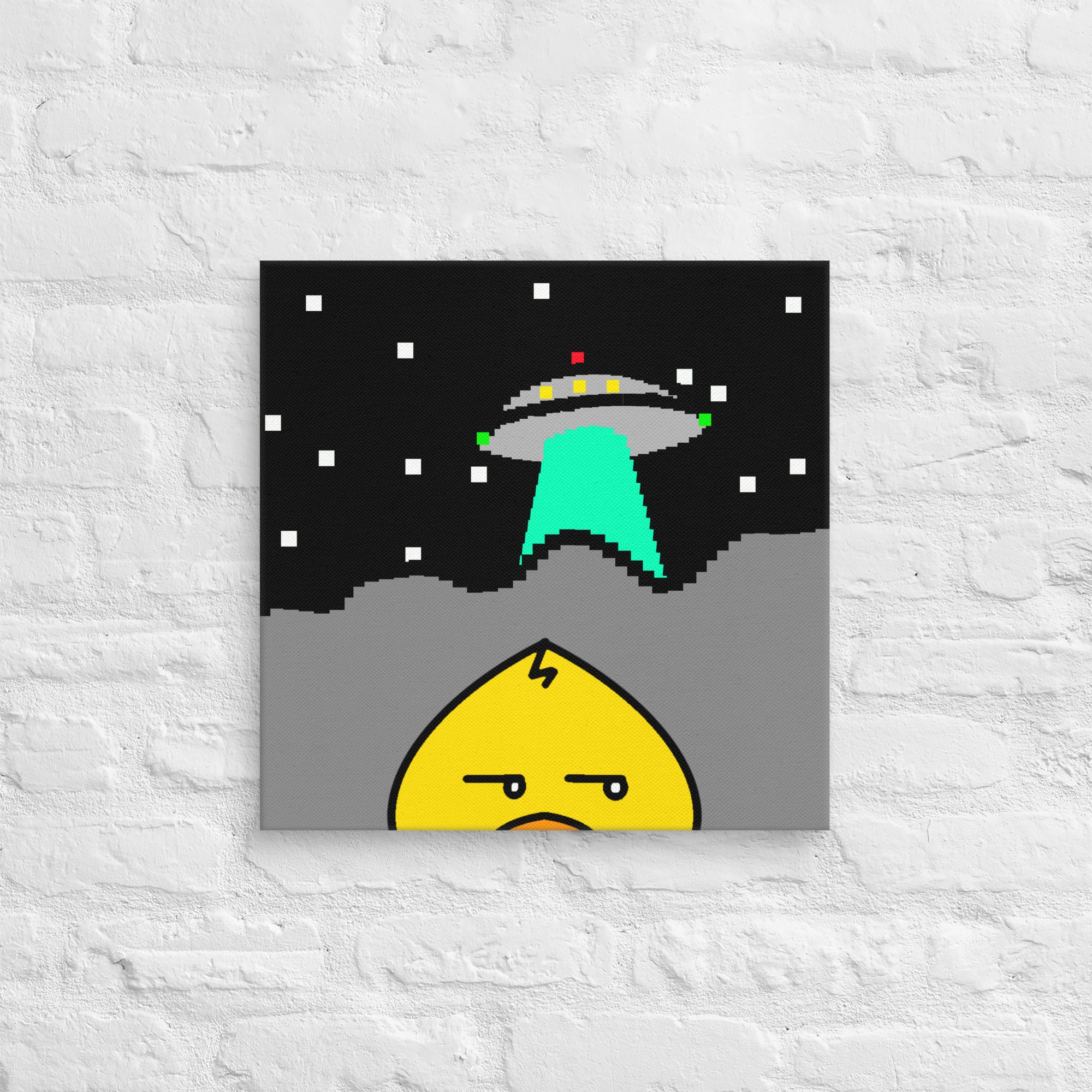 Full Pixel - Dark Saucery | Waddleton the Peeking Duck™ Canvas