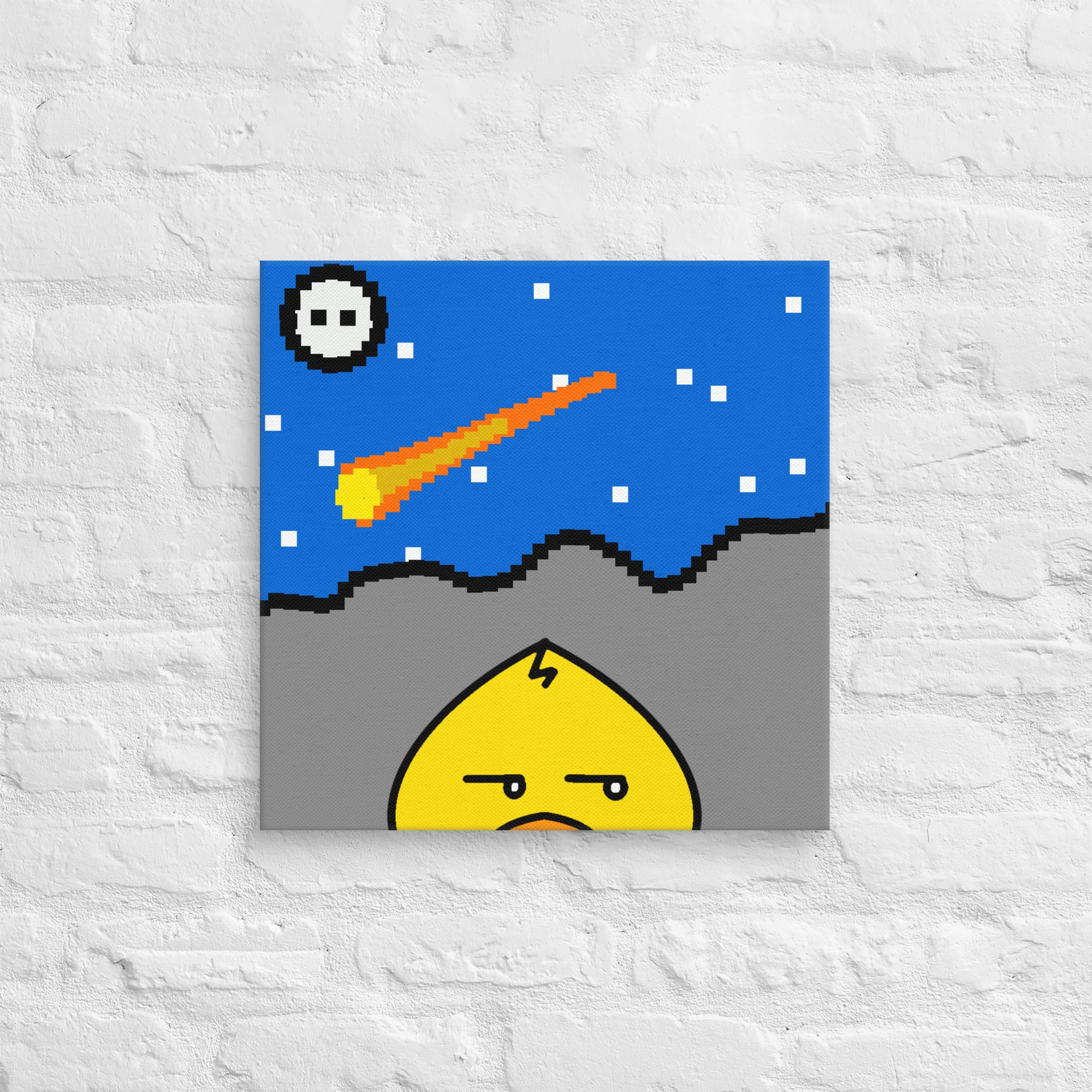 Full Pixel - Friendly Passerby | Waddleton the Peeking Duck™ Canvas
