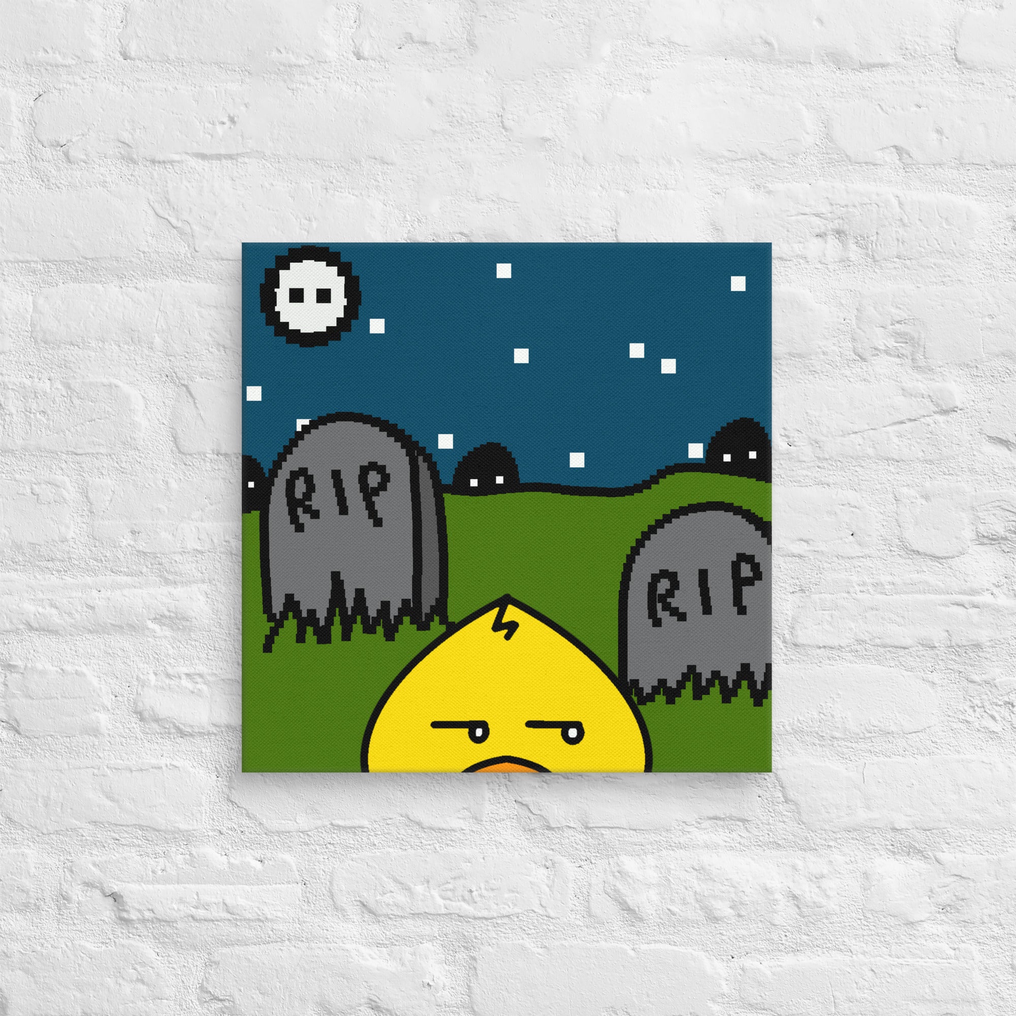 Full Pixel - Grave Mistake | Waddleton the Peeking Duck™ Canvas