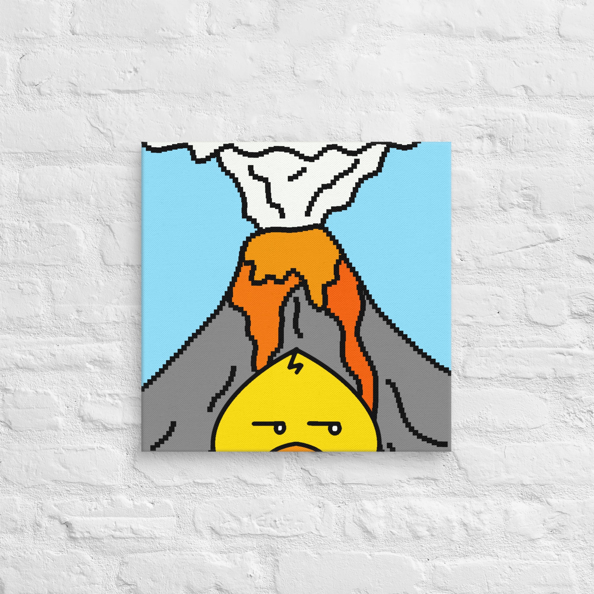 Full Pixel - Manic Volcanic | Waddleton the Peeking Duck™ Canvas