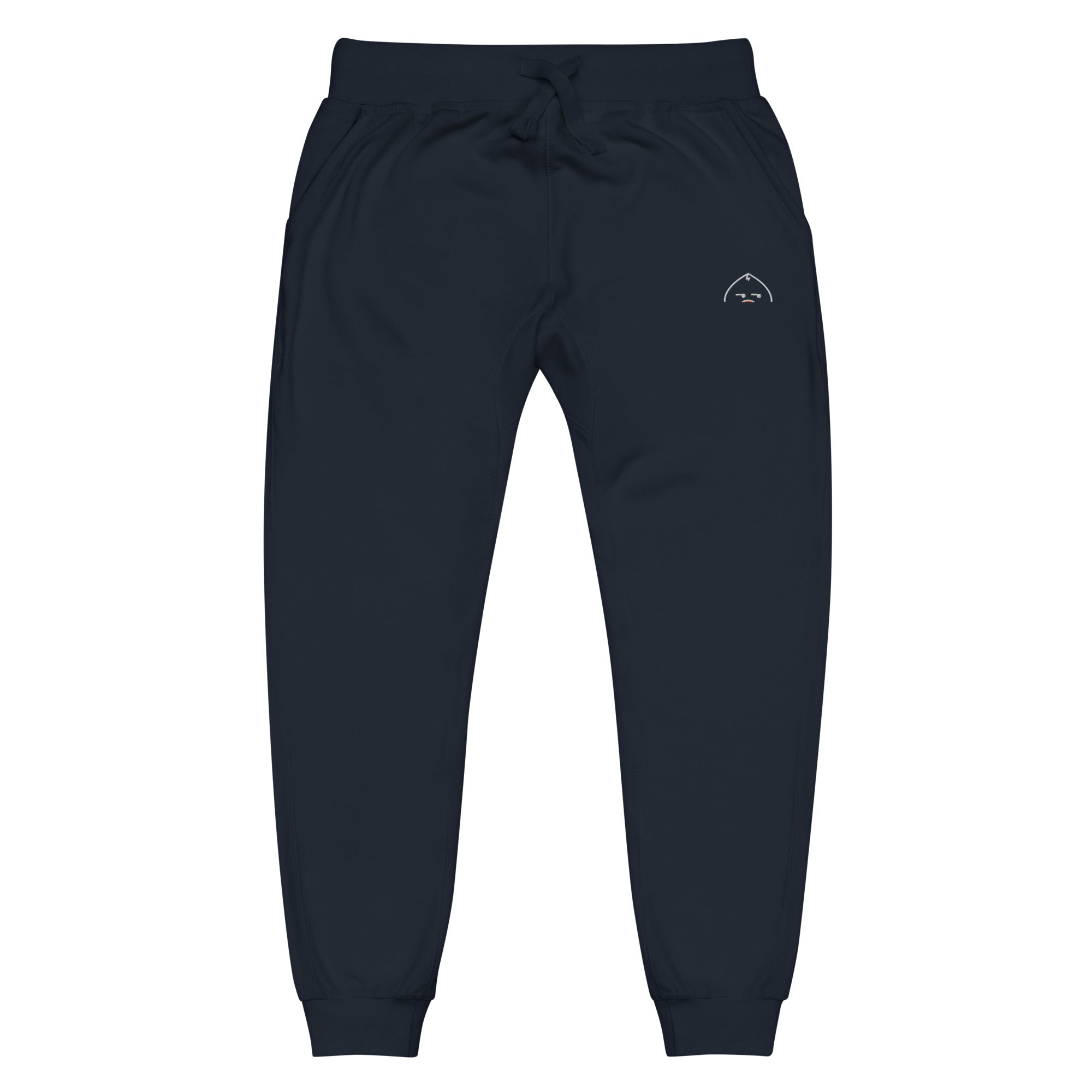 unisex-fleece-sweatpants-navy-blazer-front