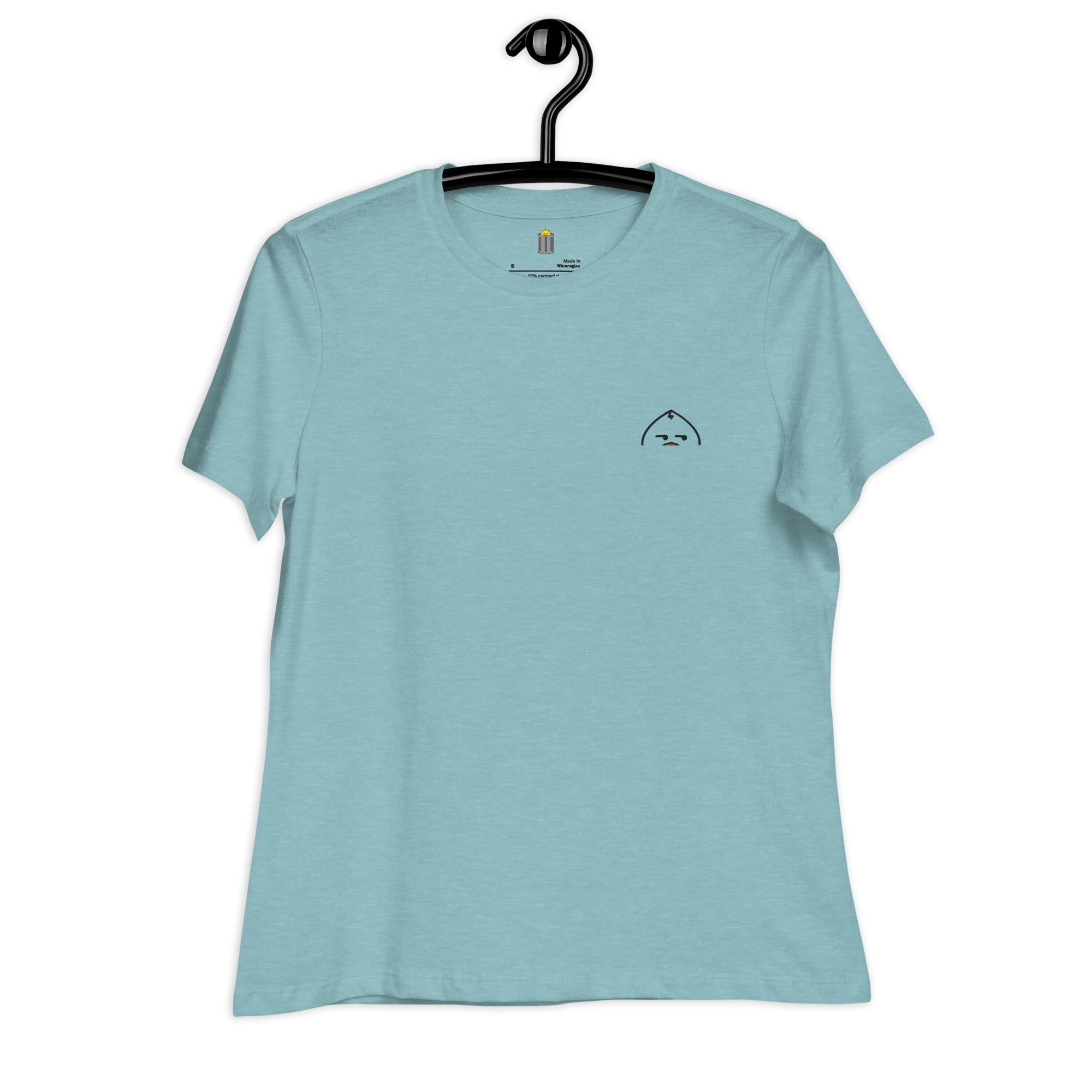womens-relaxed-t-shirt-heather-blue-lagoon-front